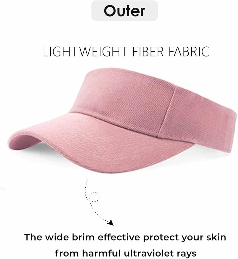 AZJ Store Sun Visor Hats for Women Men Adjustable UV Protection Outdoor Sports Golf Running Sun Caps - Image 2